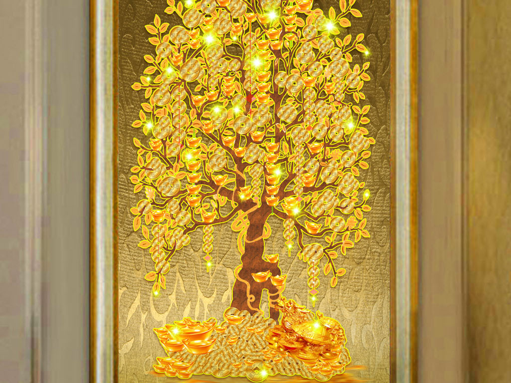 西墙适合挂摇钱树的画吗（西墙适合挂摇钱树的画吗图片）